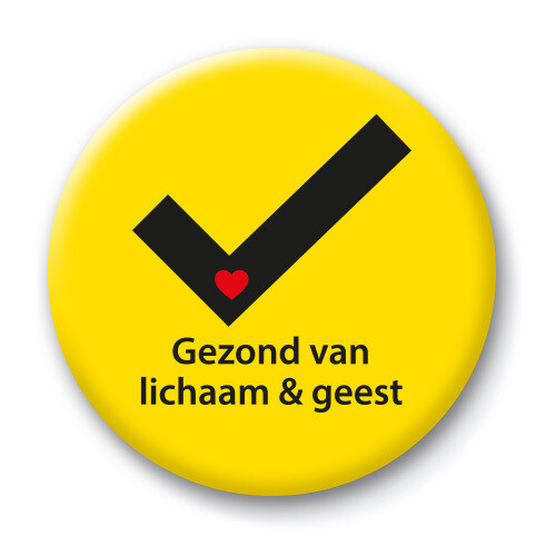 Gezond van lichaam en geest button
