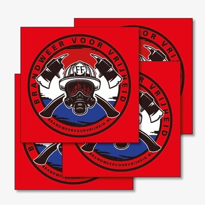 10 stickers Brandweer voor Vrijheid
