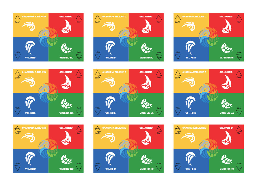9 stickers - 4 Juli beweging