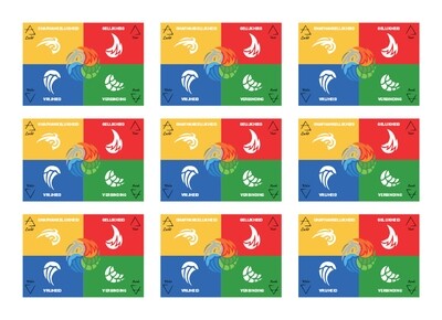 9 stickers - 4 Juli beweging