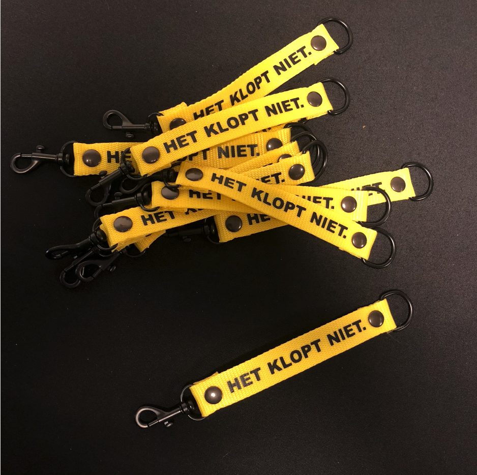 Sleutelhanger HET KLOPT NIET.