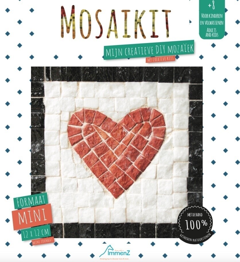 Mosaikit mozaiek Hart 12 cm