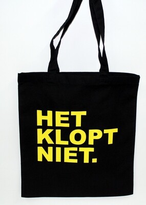 katoenen tas HET KLOPT NIET.