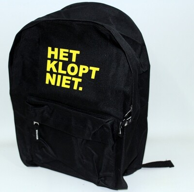 Rugzak  HET KLOPT NIET.