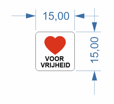 Hartvoorvrijheid badge stickers