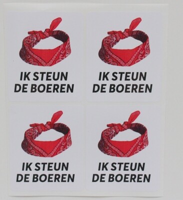 Autostickers Ik steun de boeren 4 x