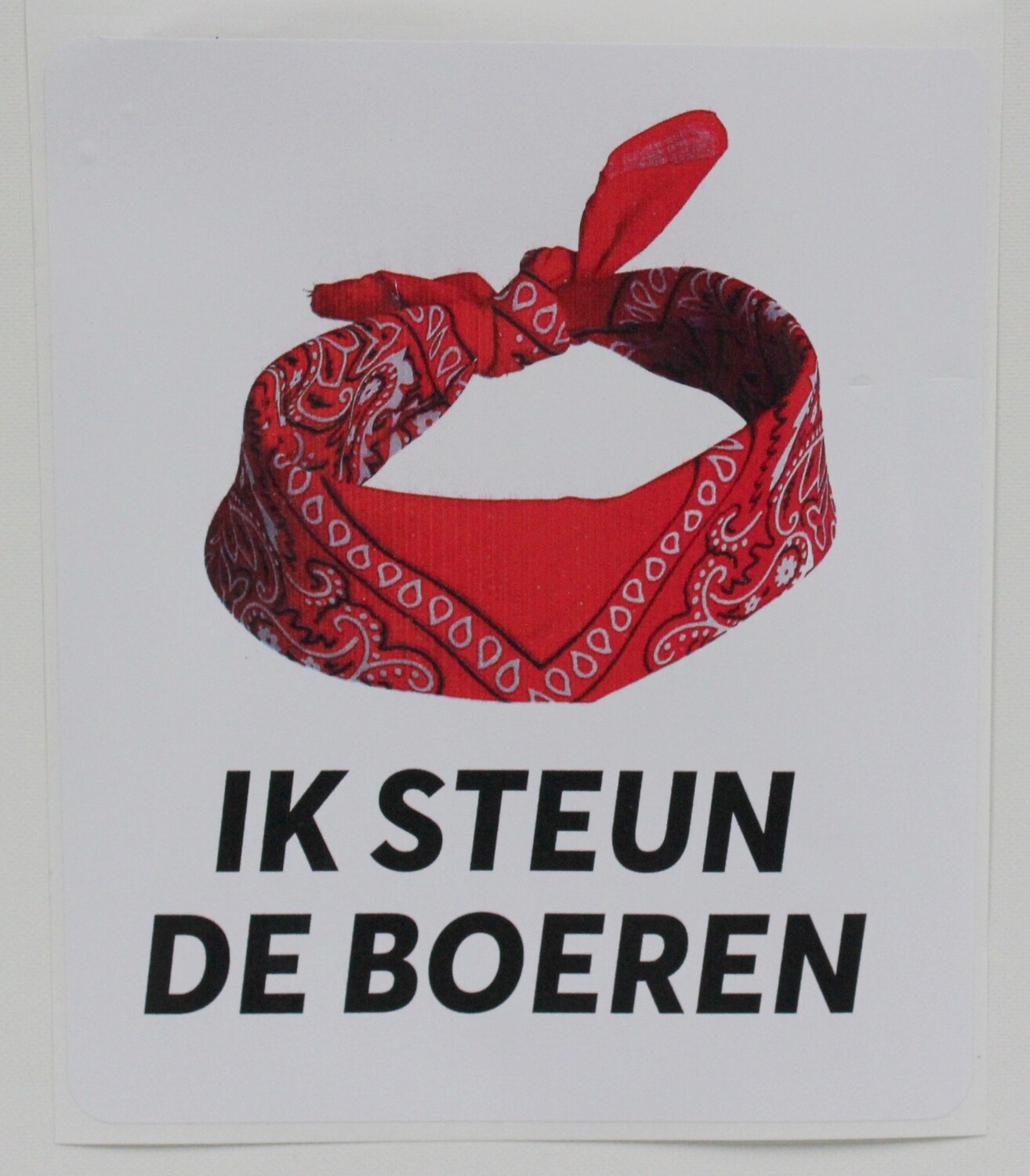 Autostickers Ik steun de boeren 1 x groot