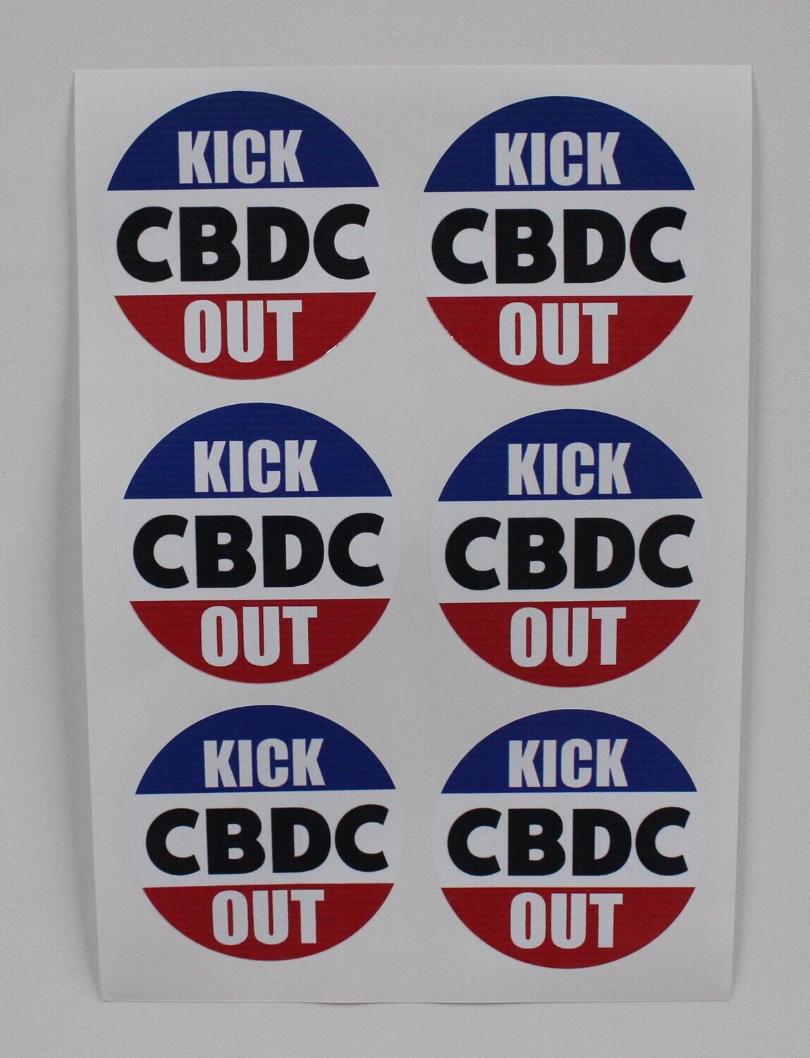Autostickers Kick out CBDC    Rond