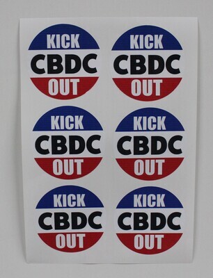 Autostickers Kick out CBDC    Rond