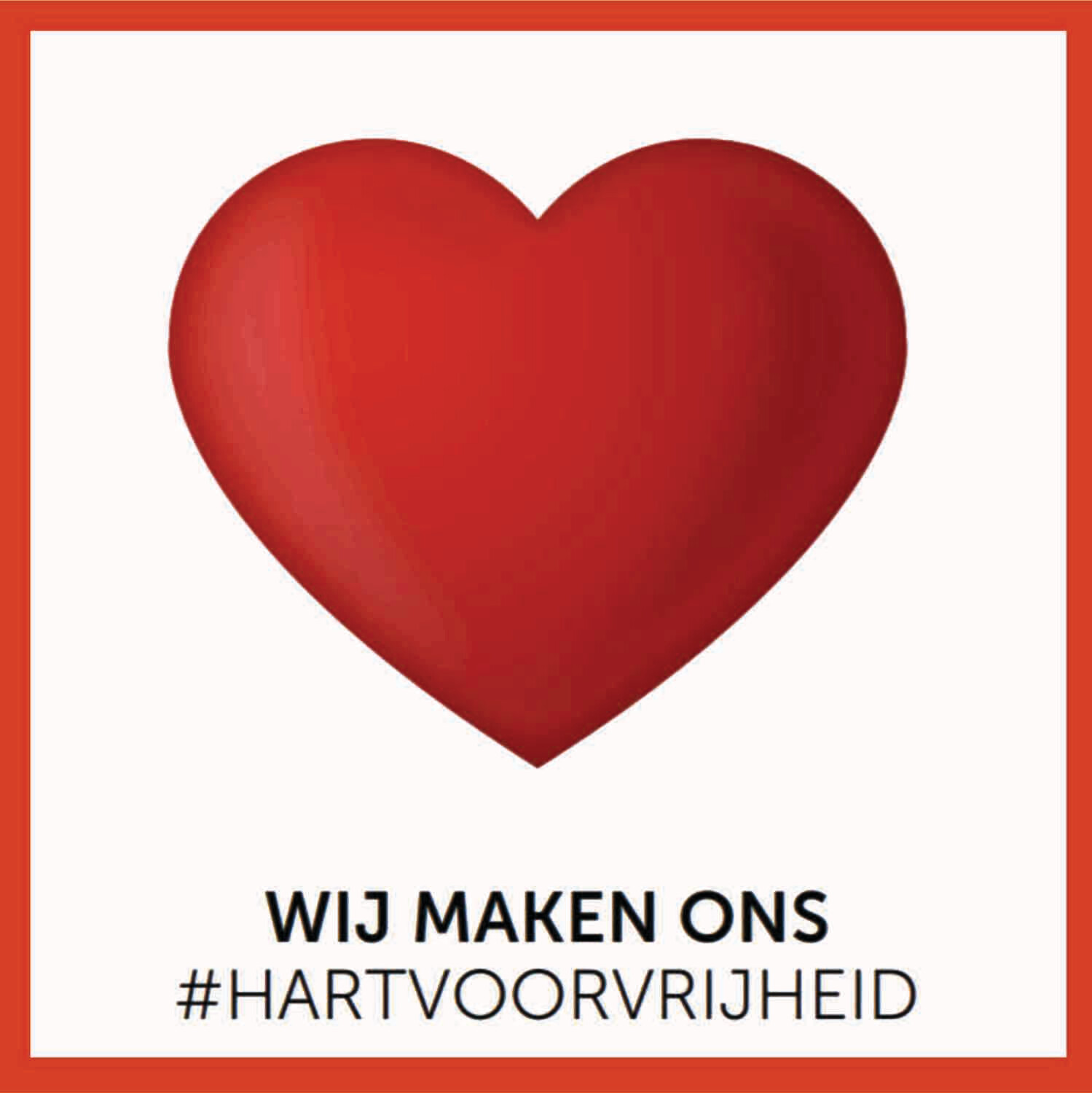25 x stickers 8 x 8 cm    #Hartvoorvrijheid