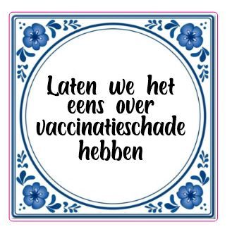 Autostickers tegeltje vaccinatieschade