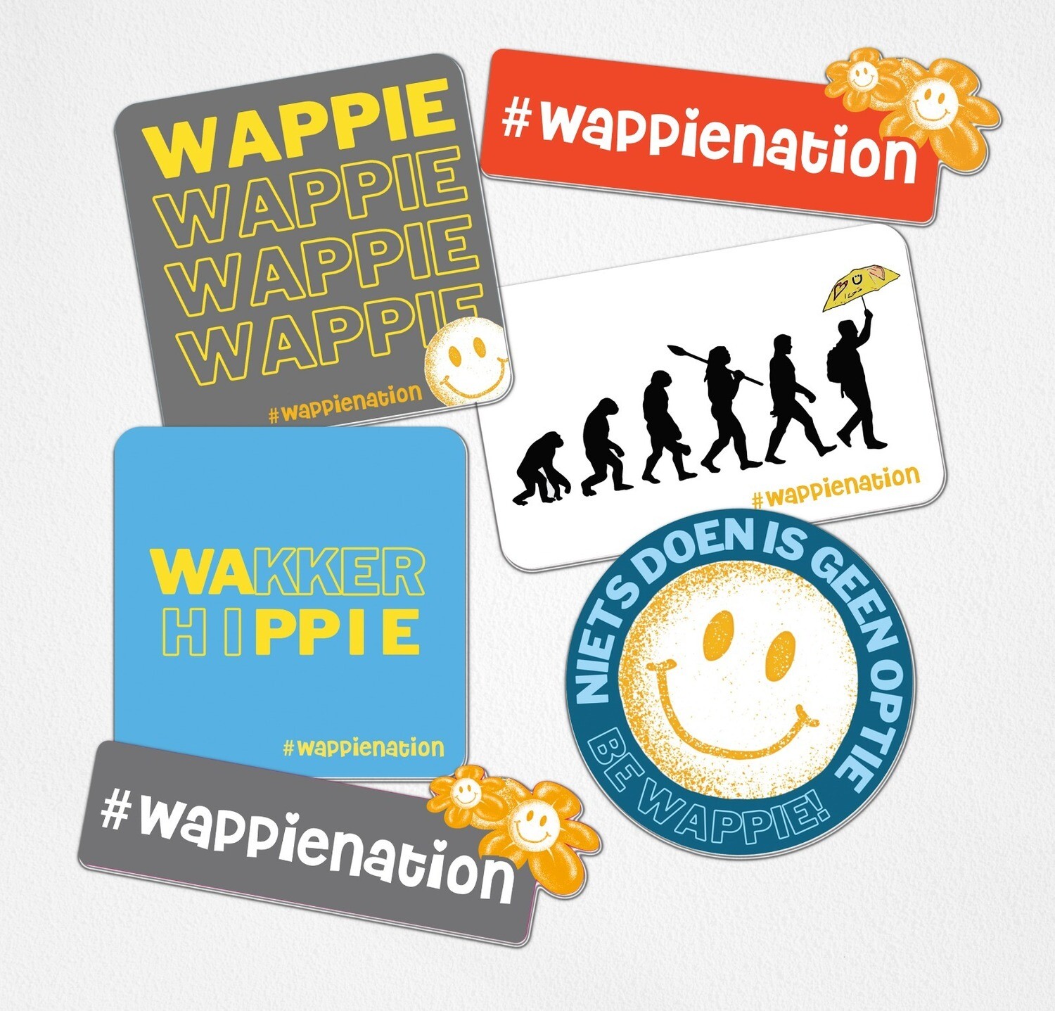 Stickerset 6 stuks #WAPPIENATION Serie 4