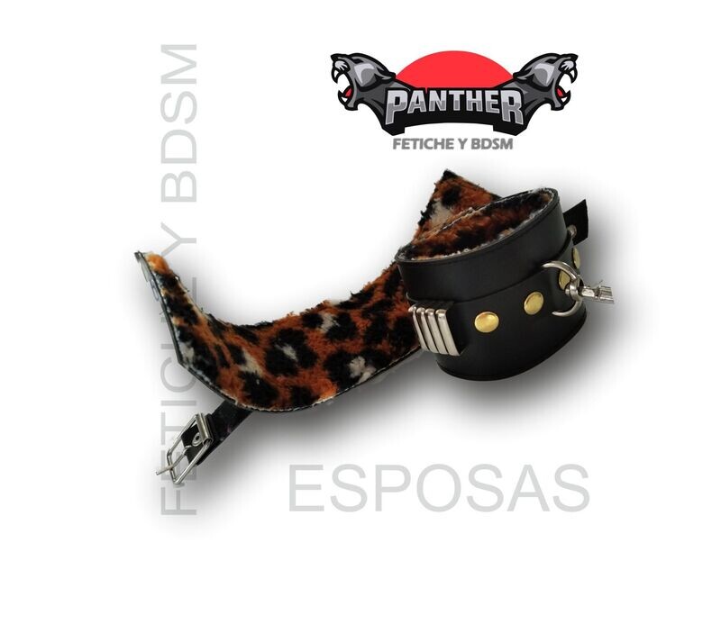 ESPOSAS NEGRAS CON PELUCHE ATIGRADO