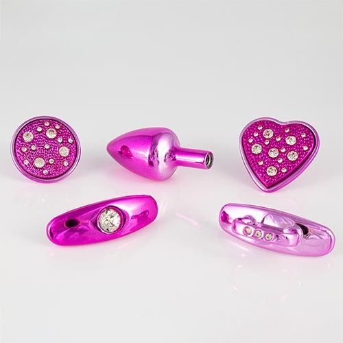 KIT DE PLUG SMALL METAL BASE INTERCAMBIABLE (Novedad!!!!) 6,5 cm de largo y 2,5 cm de grosor