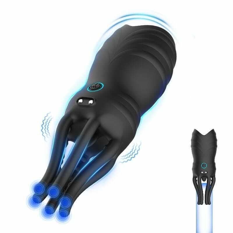 MASTURBADOR MASCULINO USB "TENTACLE SNAPE" CON VIBRACION 10 FUNCIONES.