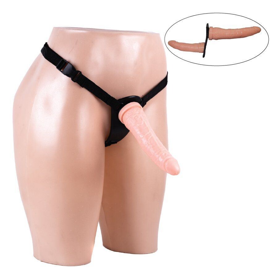 ARNÉS DOBLE BANANIN PIEL 19 cm x 3,5 Ø / 13 cm x 3 cm Ø