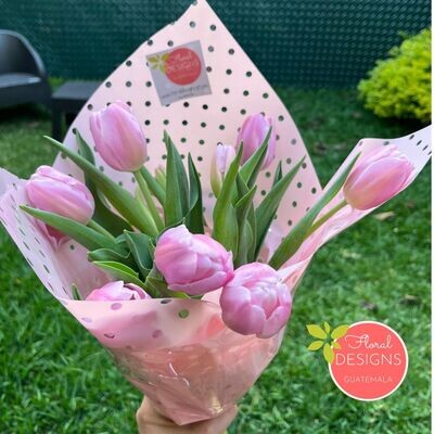 Bouquet de 10 Tulipanes lila