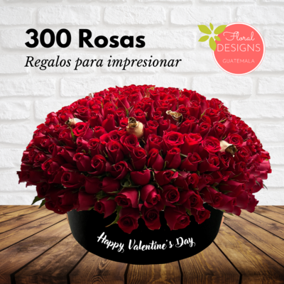 Rounbox Colosal de 300 rosas