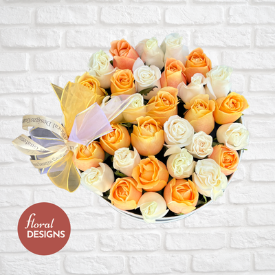 Roundbox Color Naranja y blanco