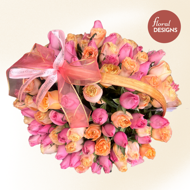 Cesta de 100 rosas