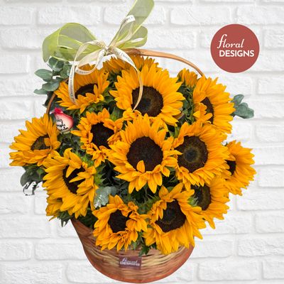 Mega cesta de girasoles