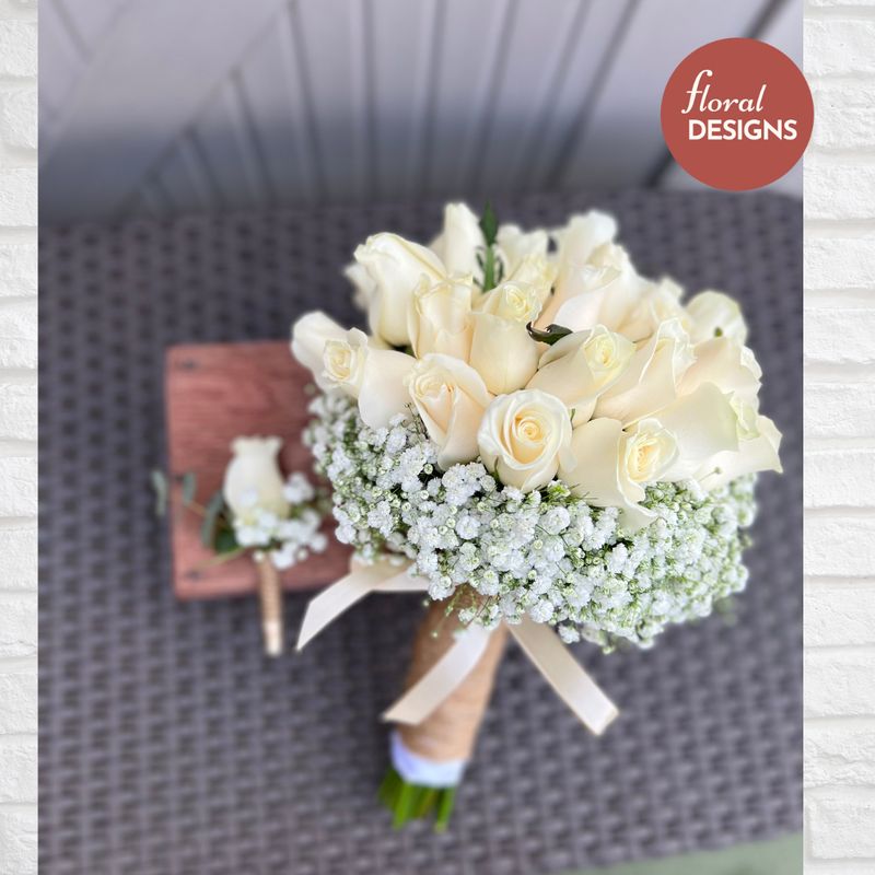 Bouquet Ensueño + Boutonniere CM008