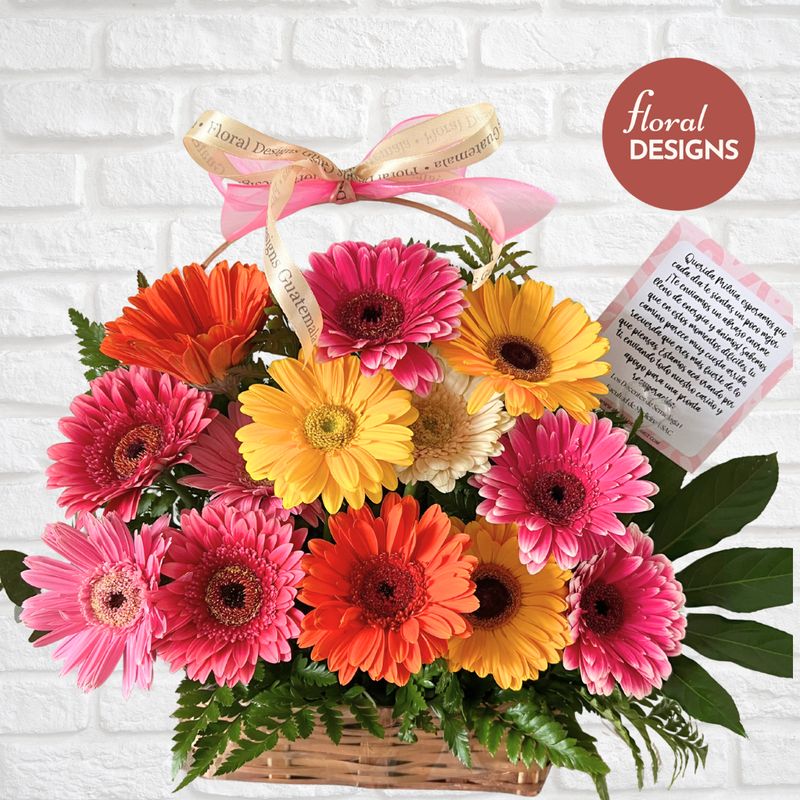 Cesta de gerberas