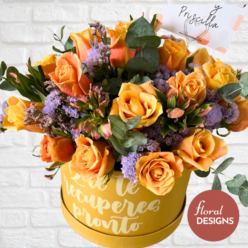 Vintage Box rosas naranja