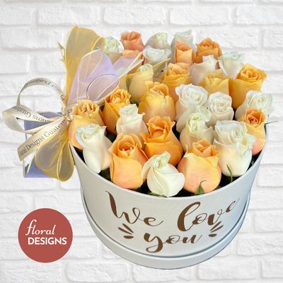 Roundbox Color Naranja y blanco