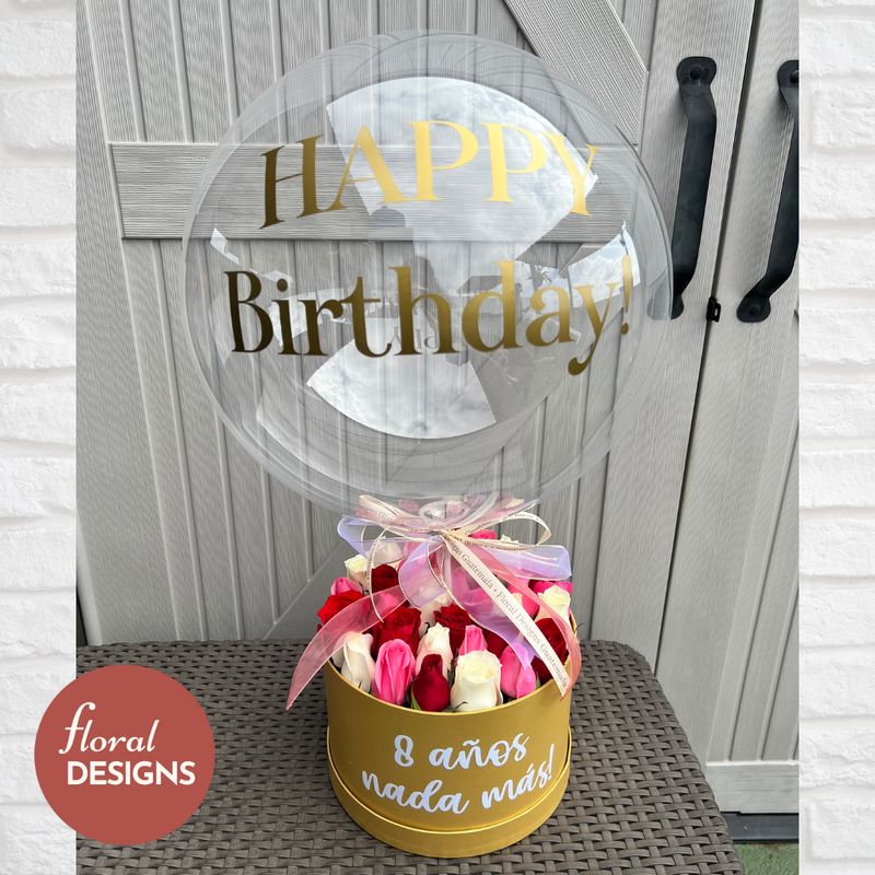 Roundbox Color Dorada + Globo burbuja