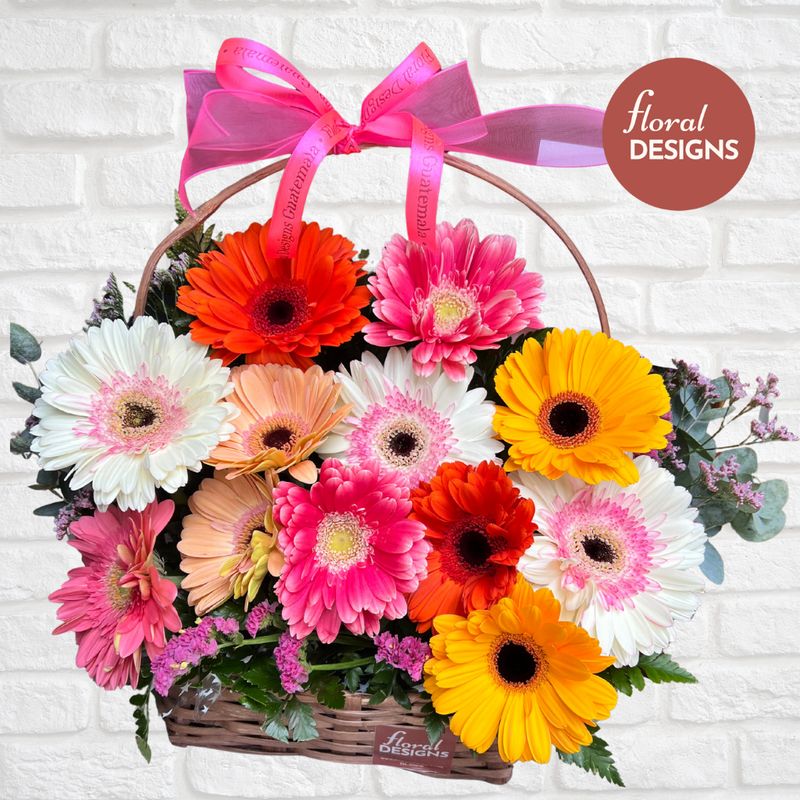 Cesta de gerberas