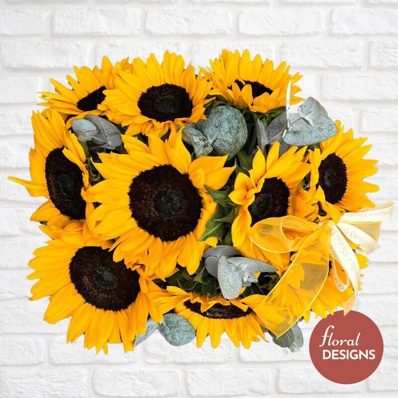 Caja personalizada de girasoles