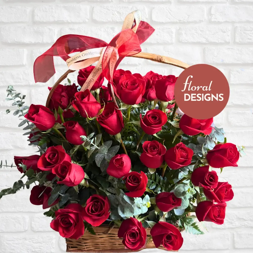Cesta de 48 rosas
