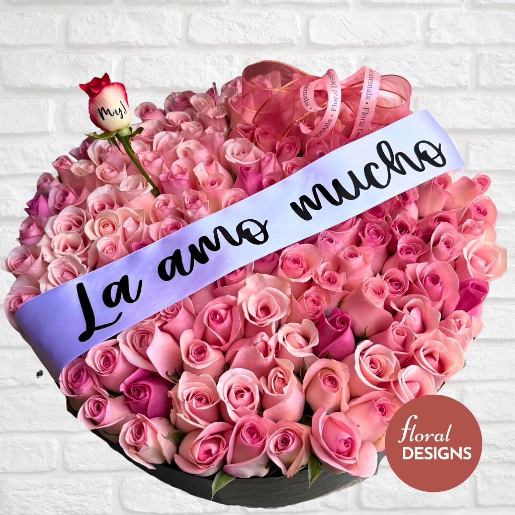 Roundbox de 150 rosas
