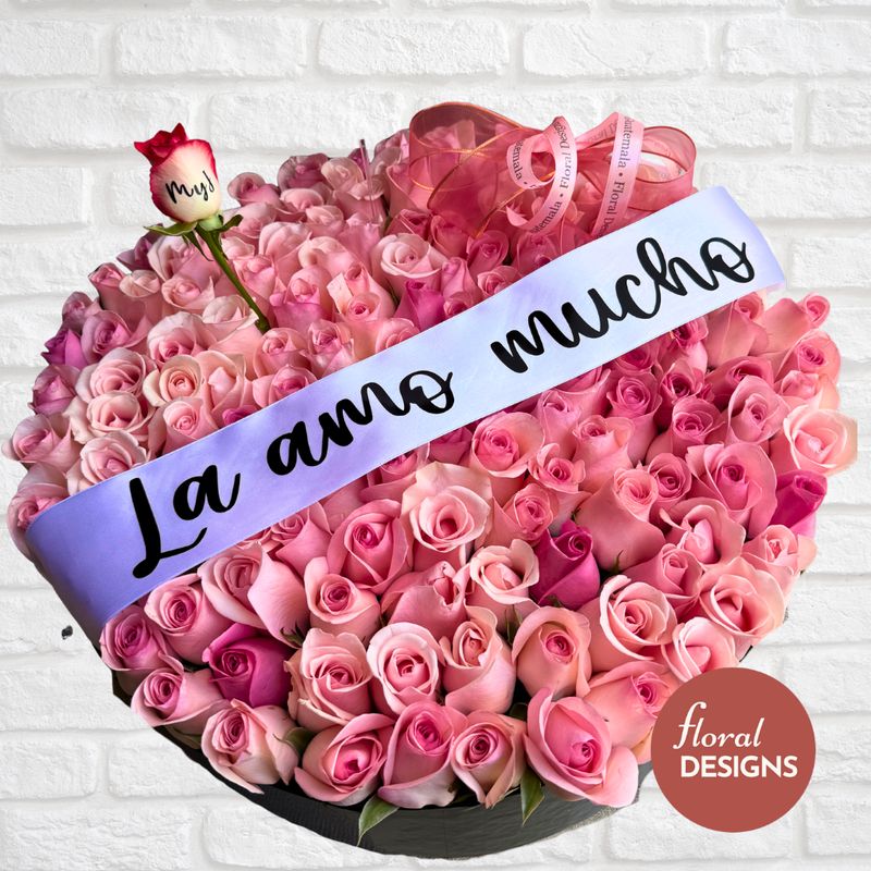Roundbox de 150 rosas