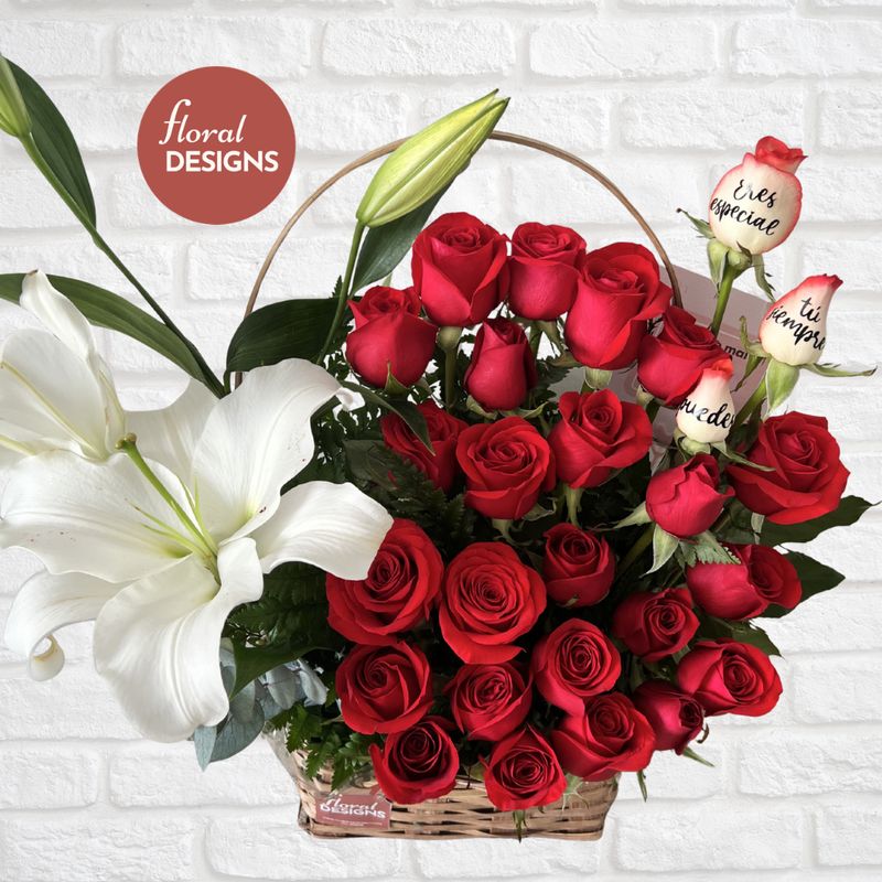 Lili & Blush de 24 rosas