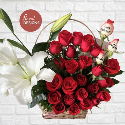 Lili & Blush de 24 rosas