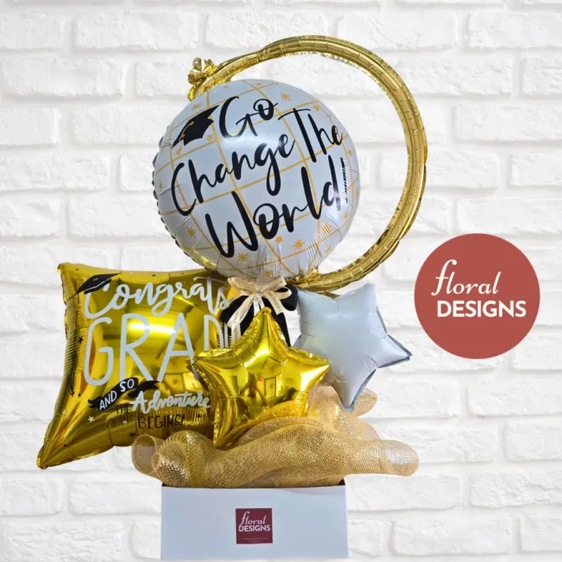 Arreglo de globos Change the world