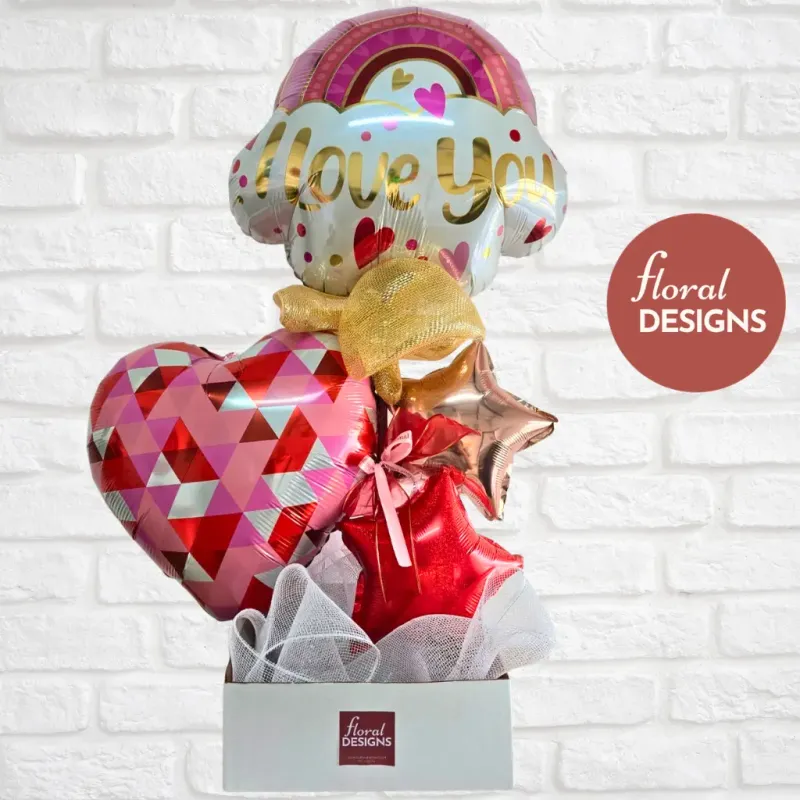 Arreglo de globos Love you