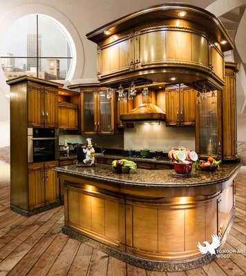 Natural wood kitchens