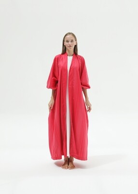 Plain red abaya