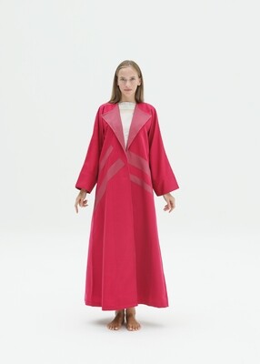 coat abaya with front lighter shade