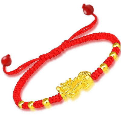 Chinese Style Feng Shui Pi Xiu Bracelet &amp; Bangle New Fashion Lucky Red Rope Weaving Charm Bracelet Bring Wealth Health Jewellery