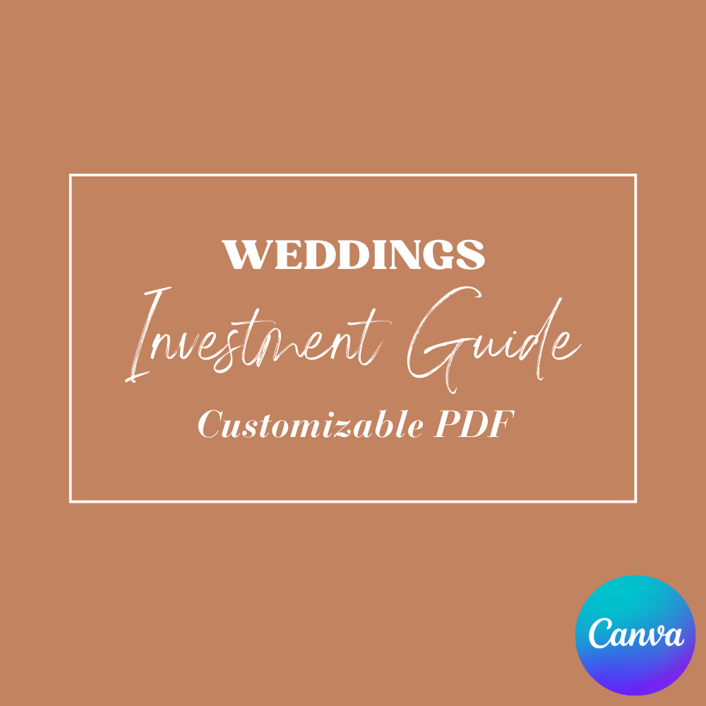 Investment Guide | Canva Template | Customizable Pricing PDF