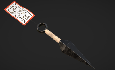 3D Model Explosive Ninja Knife