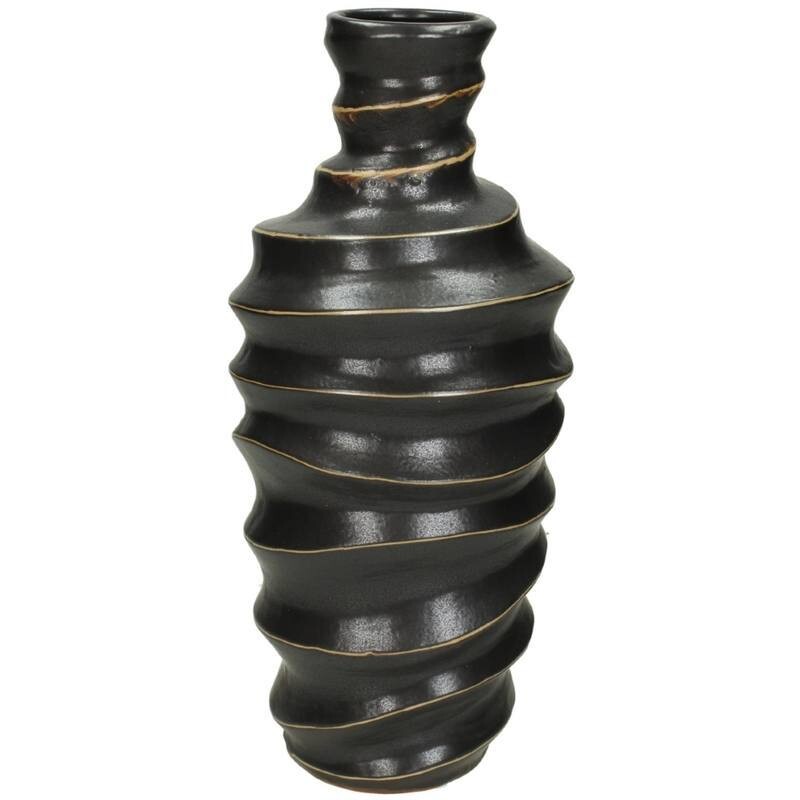 Vase stoneware black