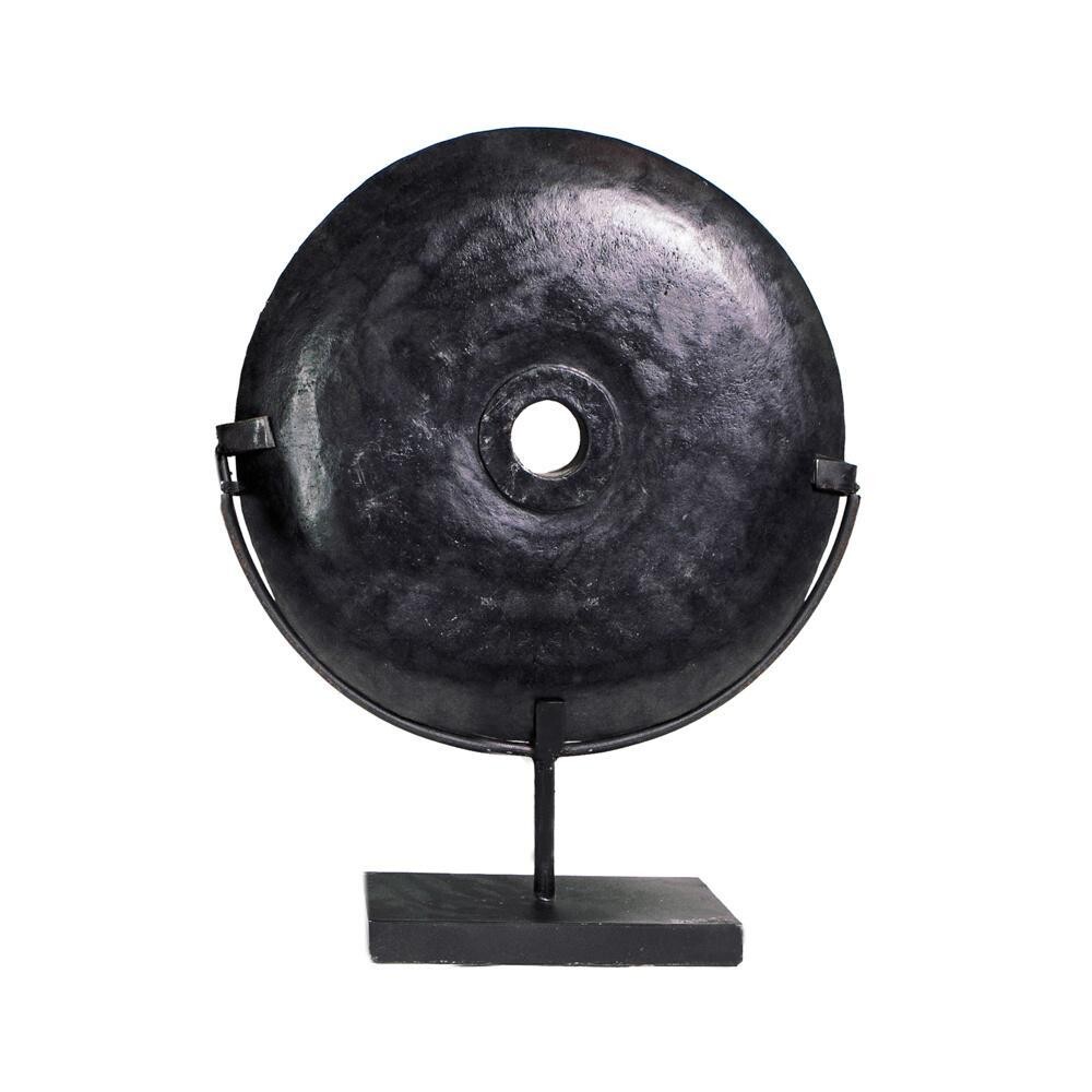 MEA BLACK RIVER STONE ON STAND DECORATION L