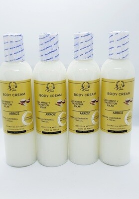 Body Cream de Arroz con Protector Solar