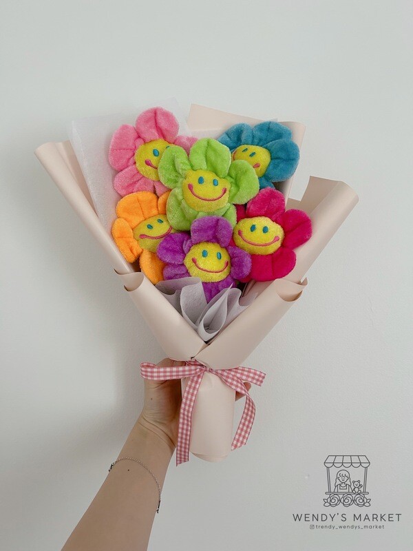 Plush Toy Bouquet (Smiley Flowers)