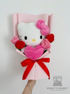 Large Heart Hello Kitty Bouquet